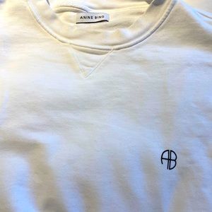 Anine bing white outlaws sweatshirt